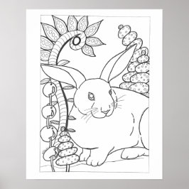 16"x 20"うさぎ色 ポスター