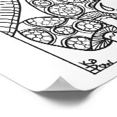 16 x 20"キャタピラーとカタツムリの着色 ポスター (角)