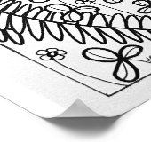 16"x 20"スリープ状態のFennecキツネ着色 ポスター (角)