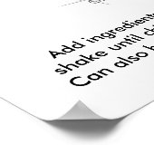 16" X 20"ポスター、ウィスキーサワーレシピカクテルアート ポスター (角)