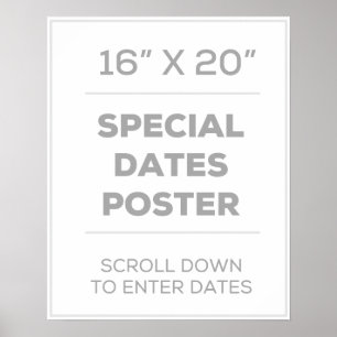 16" x 20"特別日付ポスター ポスター