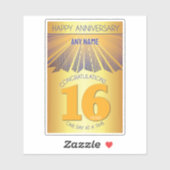 16 Year | Golden Ray 12 Step CUSTOM NAME シール (シート)