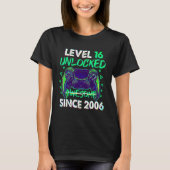 16 Year Old 16th Birthday Boy Level 16 Unlocked Aw Tシャツ (正面)