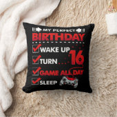 16 Year Old Gamer Boy 16th Perfect Birthday Gaming クッション (ブランケット)