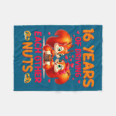 16 Years Of Driving Each Other Nuts Wedding Annive フリースブランケット (正面(横))