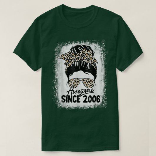 16 Years Old Awesome Since 2006 Leopard 16th Birth Tシャツ (デザイン正面)