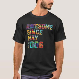 16 Years Old Awesome Since May 2006 16Th Birthday Tシャツ