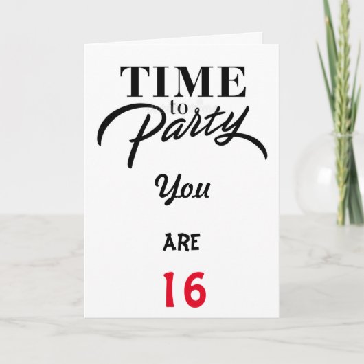 **16**YOUカー祝ドに16***時間*** カード (正面)