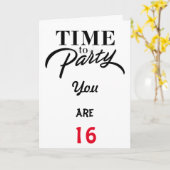 **16**YOUカー祝ドに16***時間*** カード (黄色い花)