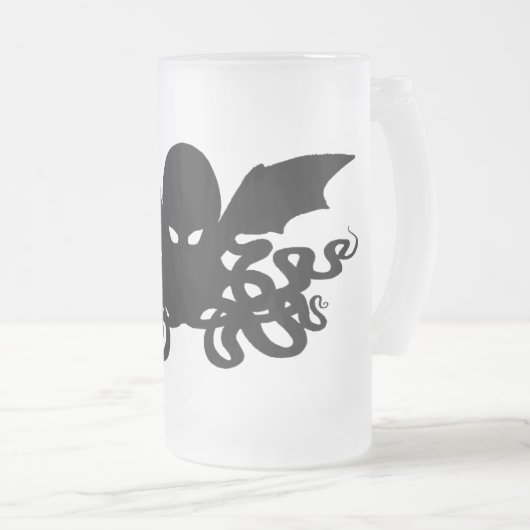 16ozによってCthulhuの曇らされるマグ- 1人の冷えた年長者の神 フロストグラスビールジョッキ (正面右)