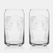 16ozパーソナライズされた缶グラス印刷された不機嫌な男性 ガラス缶 (裏面)