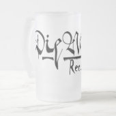 16ozビールのジョッキの曇らされたガラス フロストグラスビールジョッキ (正面左)