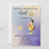 *~* 16SWEET SIXTEENフローラマーメイド誕生日 招待状 (裏面)