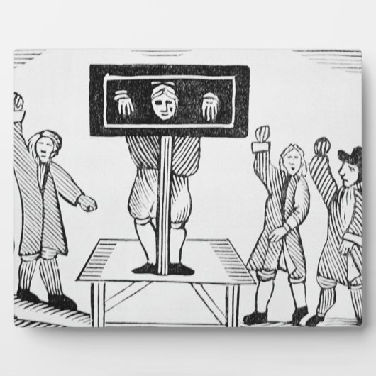 16tのコピー、村の略奪の罪の男 フォトプラーク (正面)