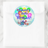 16thまたは任意の年齢と名前のおもしろい誕生日シール ラウンドシール (バッグ)