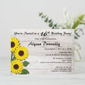16thまたは任意の誕生日パーティヒマワリ招待状 招待状 (スタンド正面)