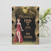 16thバースデーパーティーアールデコギャツビーガール 招待状 (スタンド正面)