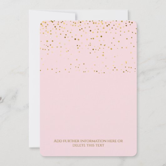 16thバースデーパーティーグラマラスなピンク 招待状 (裏面)