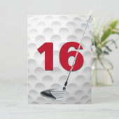 16thバースデーパーティーゴルフテーマ 招待状 (スタンド正面)