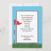 16thバースデーパーティーゴルフテーマ 招待状 (裏面)