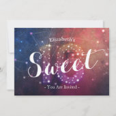 16thバースデーパーティーシック銀河系スターコンステレーション 招待状 (正面)