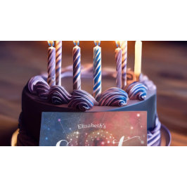 16thバースデーパーティーシック銀河系スターコンステレーション 招待状