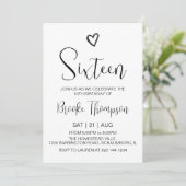 16thバースデーパーティー16歳誕生日ガールボーイ 招待状 (スタンド正面)