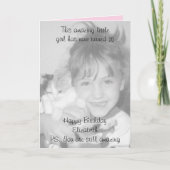 16th素晴らしい名前ピンクの誕生日の写真 カード (正面)