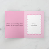 16th素晴らしい名前ピンクの誕生日の写真 カード (内部)