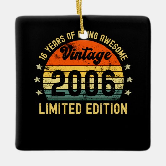 16th誕生日ギフトヴィンテージ2006限定版 セラミックオーナメント (正面)