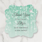 16th誕生日グリーンフォイルバルーントゥインクルライト フェイバータグ (裏面)