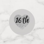 16th誕生日テーブル紙吹雪 コンフェッティ (スモール正面)