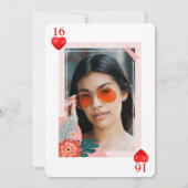 16th誕生日ハートズスウィート16 招待状 (裏面)