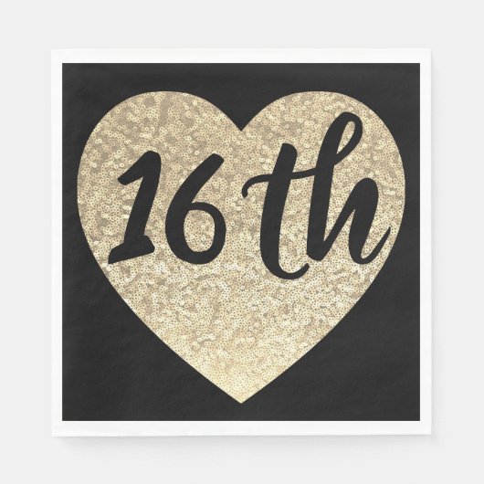 16th誕生日パーティーのナプキン スタンダードランチョンナプキン (正面)