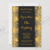16th誕生日パーティーウーマン，任意の年齢，ディスコスタイル 招待状 (正面)