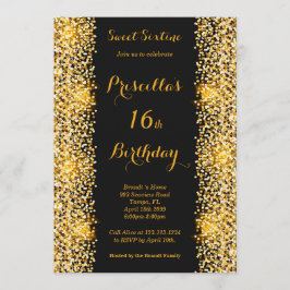 16th誕生日パーティーウーマン，任意の年齢，ディスコスタイル 招待状
