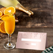 16th誕生日パーティーバラ金ゴールドグリッターピンクのスパークル プレイスカード