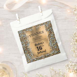 16th誕生日パーティーレオパード印刷お気に入りバッグ フェイバーバッグ