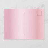 16th誕生日パーティー赤面ピンクのスパークル招待 ポストカード (裏面)