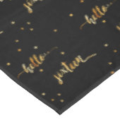 16th誕生日ブラック金ゴールドスウィート16タイポグラフィ テーブルクロス (アングル)