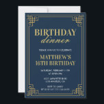 16th誕生日招待状誕生日ディナーメンネイビー 招待状<br><div class="desc">16th誕生日招待状誕生日ディナーエレガントメンシック海軍</div>