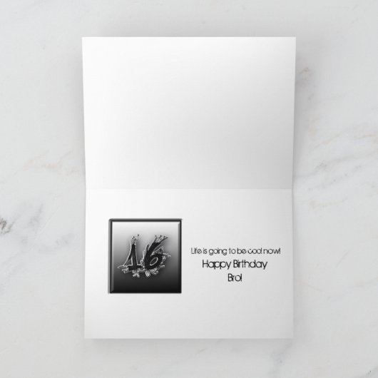 16th誕生日BRO グランジ - カード (内部)