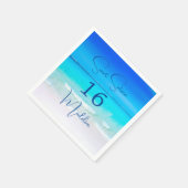 16th誕生日Sweet sixteenビーチスイート スタンダードカクテルナプキン (角)