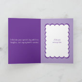 16th amazing name purple birthday photo カード (内部)