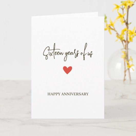 16th Anniversary – Sixteen Years of Us カード (黄色い花)