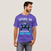16th Birthday Boy Level 16 Gamer 16 Year Video Gam Tシャツ (正面フル)