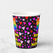 16th Birthday: Loving Hearts Pattern, Rainbow 16 紙コップ (左)