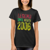 16th Birthday March Born Shirt 16 Years Legend Sin Tシャツ (正面)