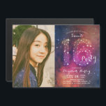 16th Birthday Party銀河系星座フォト マグネット招待状<br><div class="desc">甘い16th誕生日パーティー磁気招待状のフォトカードテンプレート – シックな星座の番号"16"豪華な夜の星空の星雲の宇宙宇宙の銀河系と星座カラフル。すべての文字スタイル、色、サイズは、ニーズに合わせて変更できる。</div>
