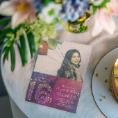 16th Birthday Party銀河系星座フォト 招待状